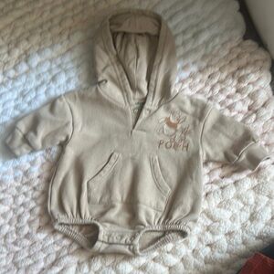 Disney Pooh Tan Baby Hoodie Onesie